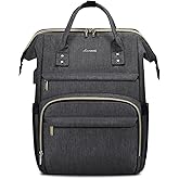 LOVEVOOK Laptop Backpack for Women,15.6 Inch Professional Womens Travel Backpack Purse Computer Laptop Bag Nurse Teacher Backpack,Waterproof College Work Bag Carry on Back Pack with USB Port,Dark Grey