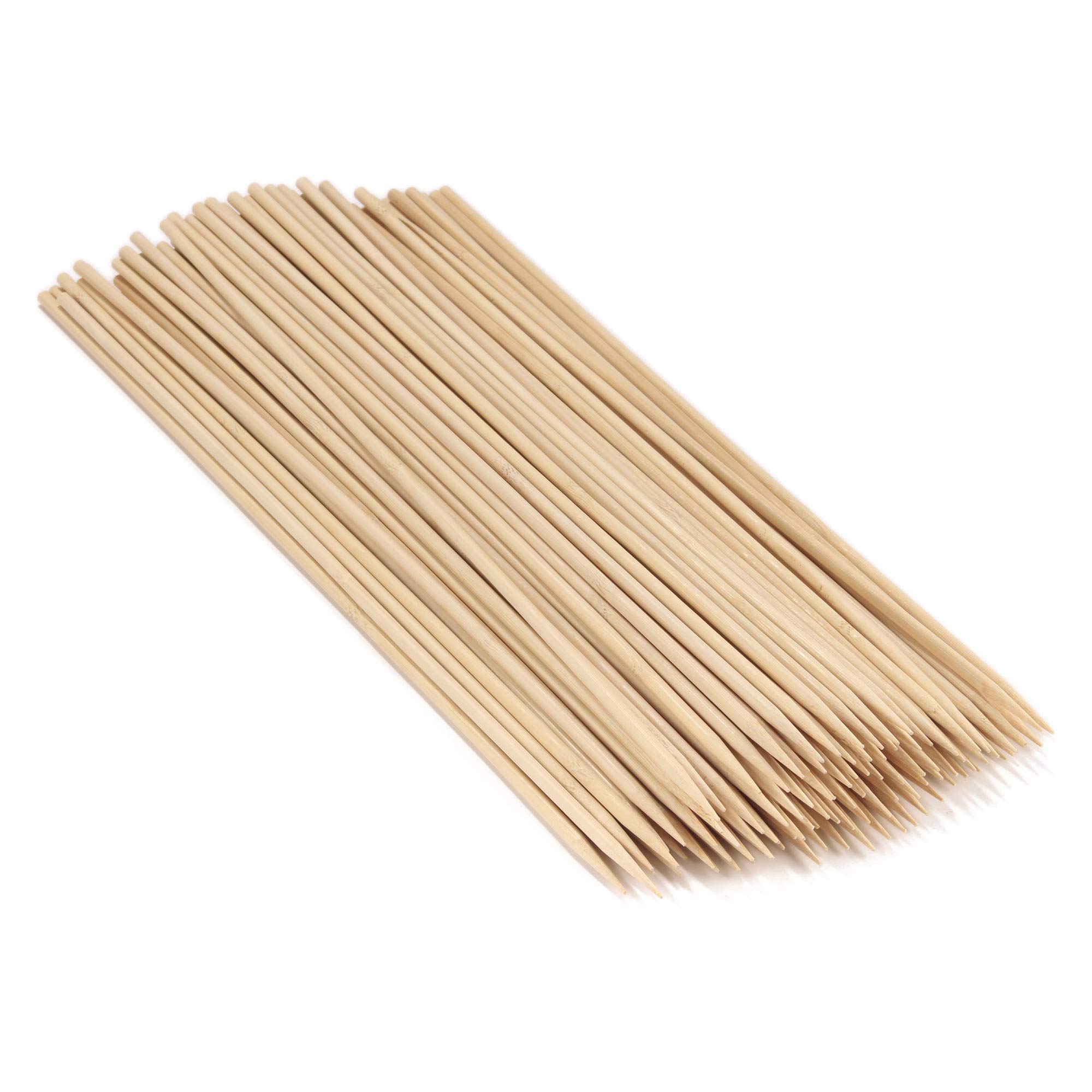 BambooMN 12" Long x 5mm Thick Sharp Point Bamboo Kebab Satay BBQ Skewers Party Supplies, 1,000 Pieces