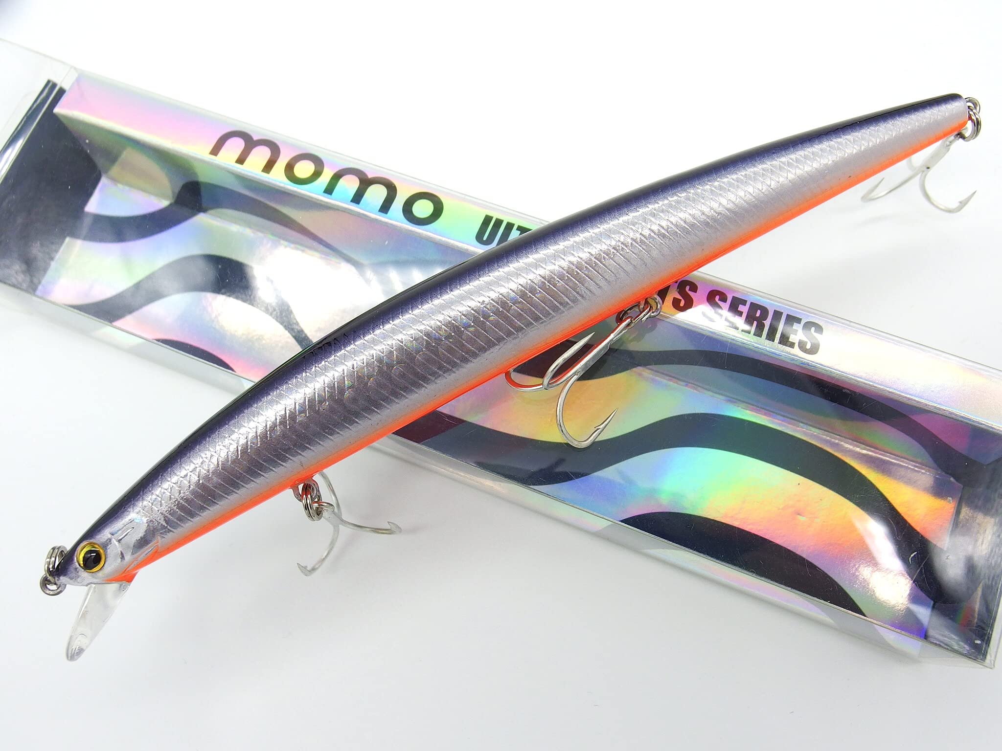 momolures - Shore Line Minnow 170F Double Wire Silent Weight Transfer System for Bass, Seabass, Salmon lure Fishing (BLACK BACK OB)