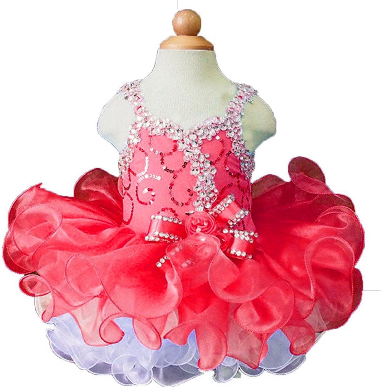 Beiji Cupcakes Small Girls' Sequins Toddlers Princess Short Pageant Dress