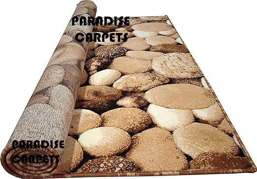Paradise Carpet Creation Persian Carpet (Golden, Acrylic, 6 X 8 Feet)