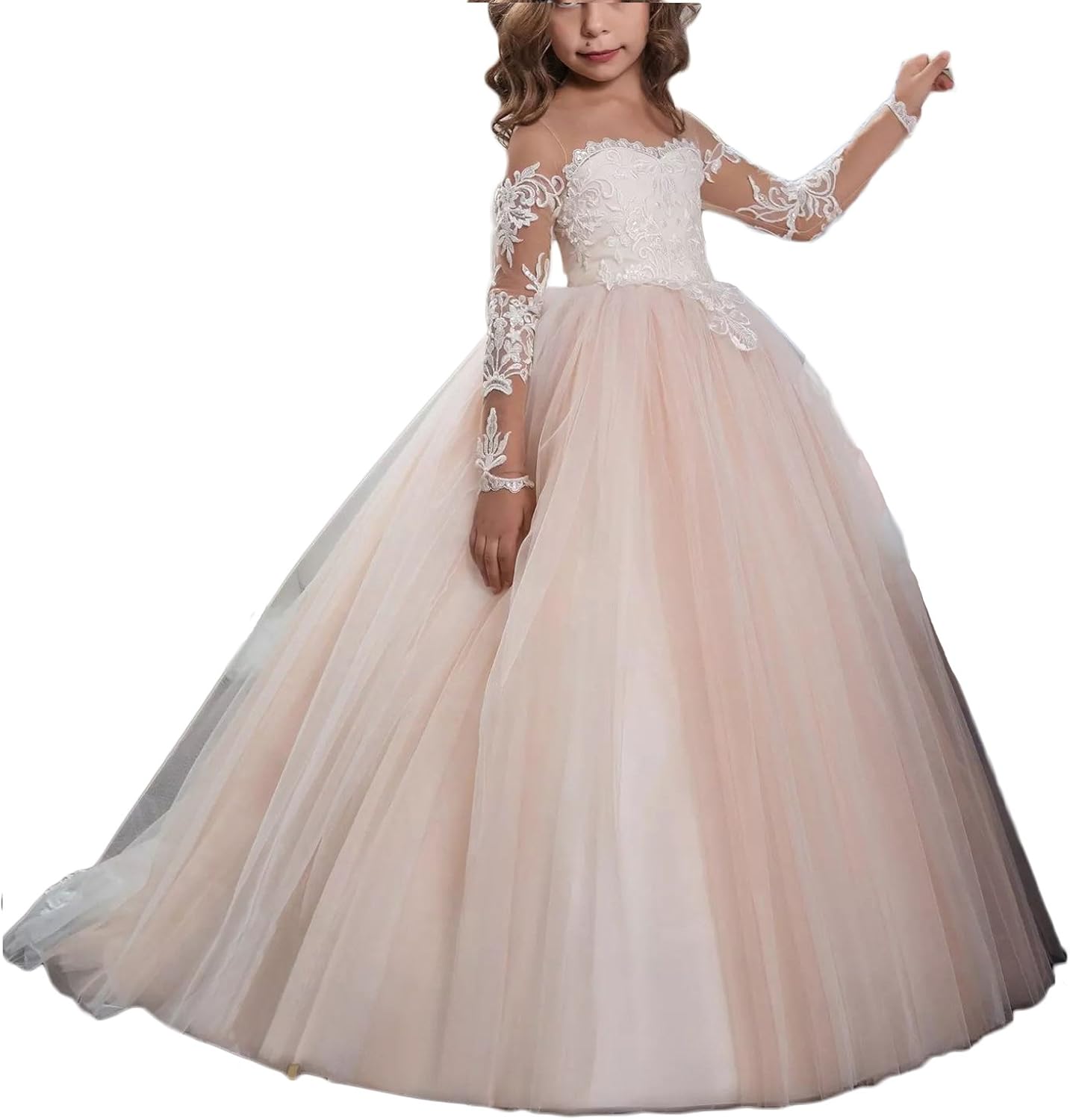 YoYodress Prinzessin Jahrgang Blumenm dchen Kleider Mit Langen rmeln 
