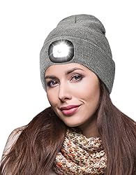 MELASA Unisex LED Beanie with The Light, USB