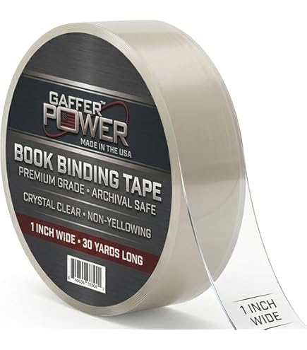 Amazon.com : J.V. Converting Crystal Clear Book Binding Tape – 1