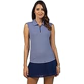 IBKUL Athleisure Wear Sun Protective UPF 50+ Icefil Cooling Mini Check Sleeveless Polo 14754