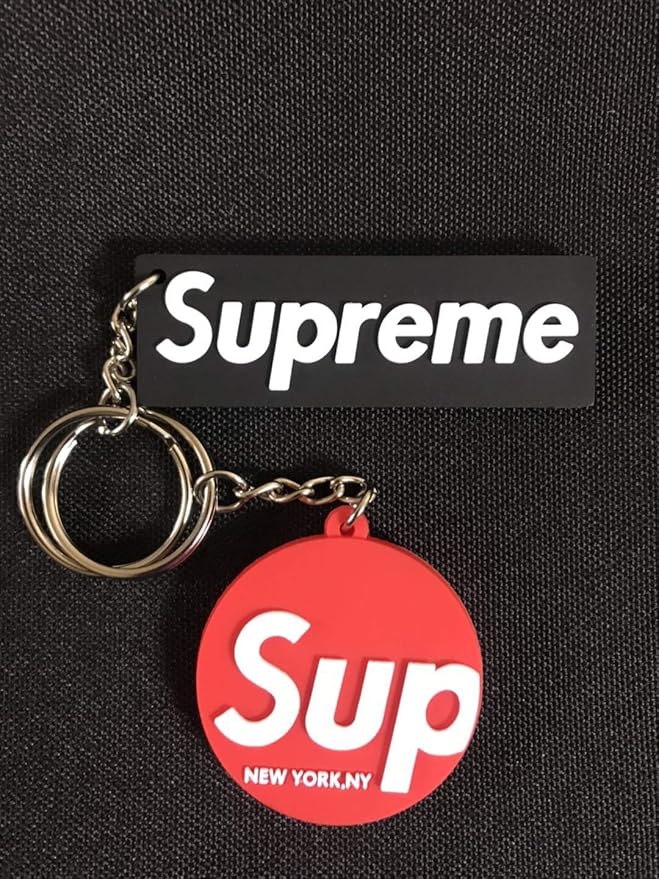 2 in 1 Latest Supreme PVC Key Chain Key Ring Keychains Keyrings UK