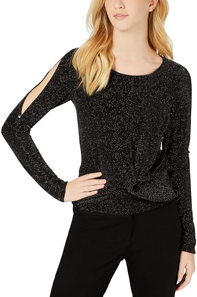 black long sleeve dressy top