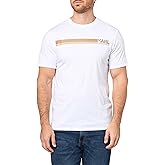 Karl Lagerfeld Mens Pullover Short Sleeve Stripe Logo T-Shirt