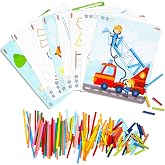 HABA Stabix Wooden Arranging and Matching Game: Montessori Toys for 3+ Year Old, Fine Motor Games Activity &amp; Preschool Learning Toys