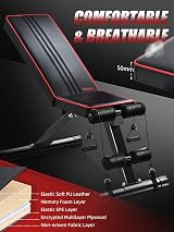 YOLEO Adjustable Weight Bench Foldable Incline Decline Home Gym view 4