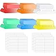 File Folder Tabs, 60 Pcs Hanging File Folder Labels, Filing Tabs and Inserts for School Office, Mixed Color