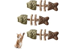 2026 New Creative Fish Bone Cat Toy,Purrident - Fix Your Cat’s Dental Health,Natural Wooden Fishbone Catnip Teeth Cleaning St