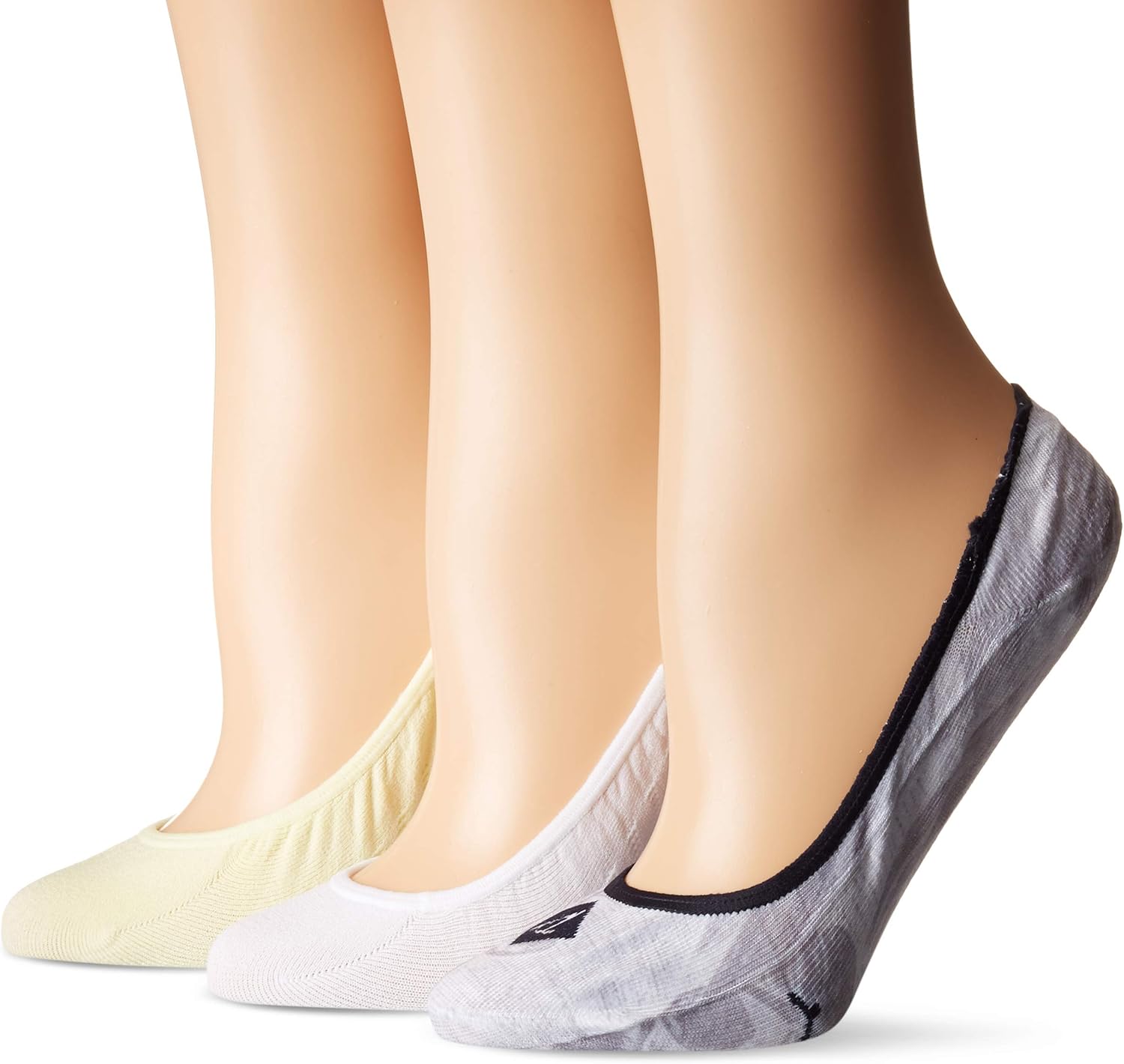 Sperry TopSider Women's Padded Sole Liner Socks, 3 Pair, Gray/White