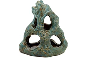 JIHAQUA Aquarium Ceramic Cave Decorations, Betta Fish Tank Accessories, Small Fish Tank Hideaway Decor