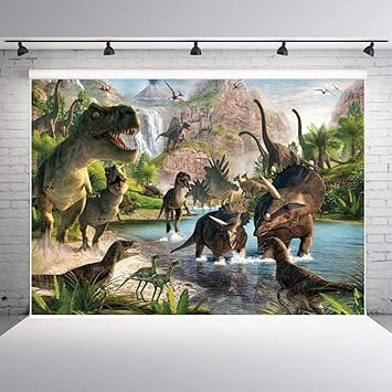 Art Studio 7x5ft Birthday Party Photography Backdrops Dinosaur