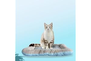 RPGT Summer Pet Self Cooling Pad Washable Sleeping Blanket- No Need to Freeze Or Refrigerate 14"x 18" Kennel Mat for Small Medium Dog and Adult Cat