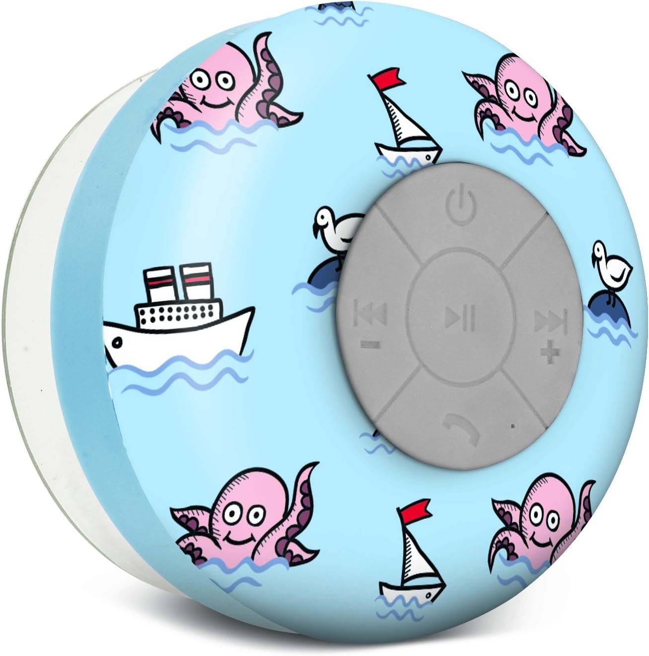 Aduro AquaSound WSP20 Shower Speaker, Portable Waterproof Wireless Bluetooth Speaker (Boats)