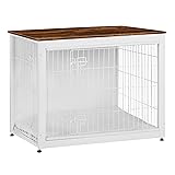 DWANTON Dog Crate Furniture with Cushion, Wooden