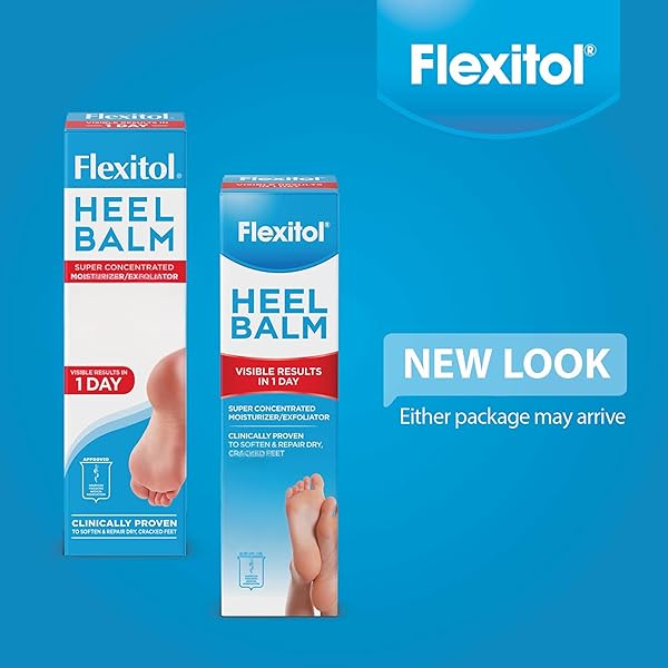 FLEXITOL HEEL BALM, RICH MOISTURIZING & EXFOLIATING FOOT CREAM, ORIGINAL VERSION, 4 OZ