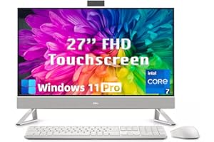 Dell 27 All-in-One Desktop Computer, 27" FHD IPS Touchscreen, Core 7 150U(Up to 5.5 GHz), Wireless KB & Mouse, NVIDIA GeForce MX570A GDDR6, Wi-Fi 6E, Windows 11 Pro (32GB RAM, 1TB SSD)