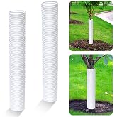 Corrugated Tree Guards, 2pcs Rigid PP Tree Trunk Bark Protectors Sleeve | Plant Guard Tube Wraps to Protect Bark, Tree Seedlings Tubes, Saplings Plants from Deer,Rodents, Mowers,Trimmers