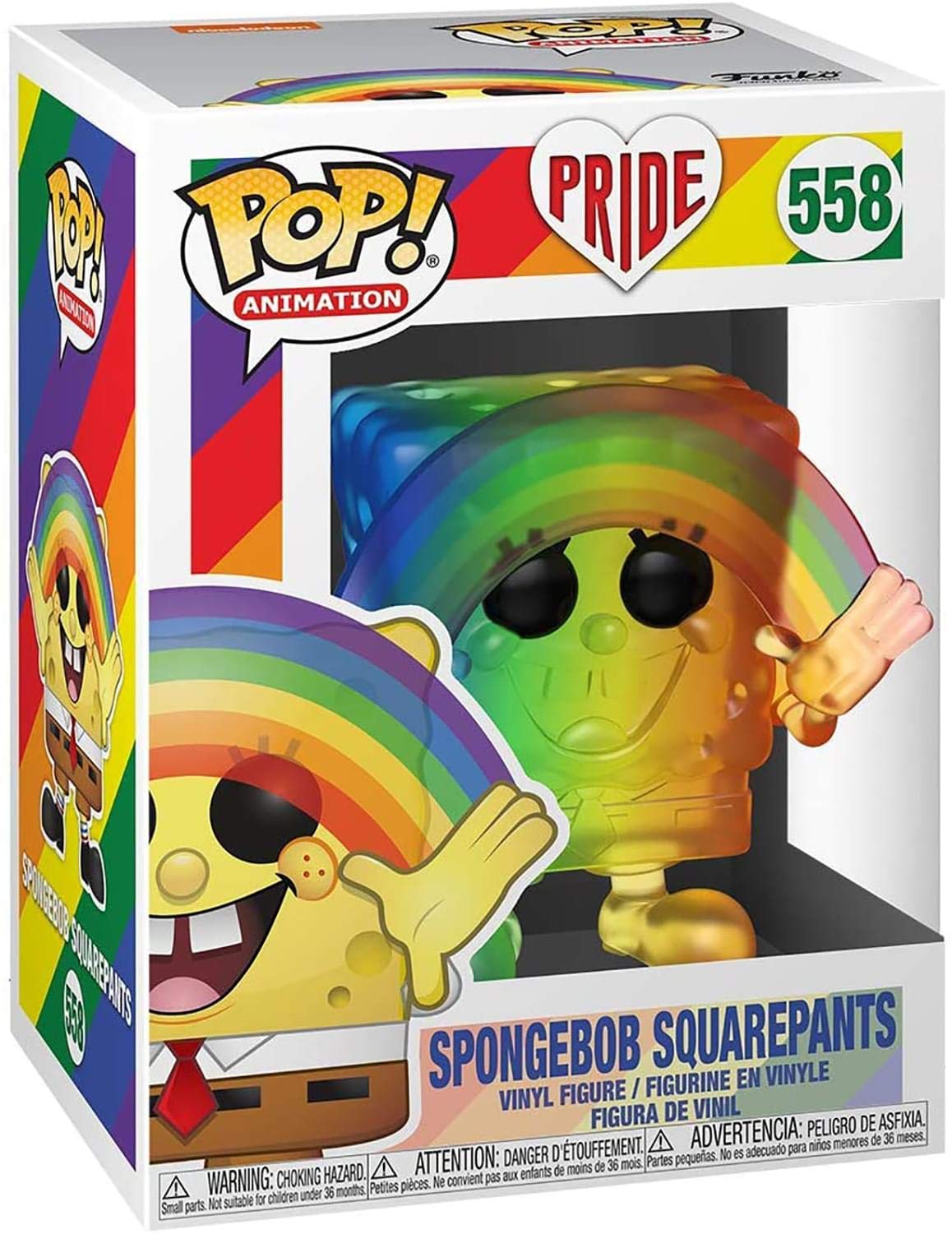 Funko POP! Animation 2020-Spongebob Squarepants Pride 2020 Spongebob Squarepants - Rainbow Collectible Toy - Collectable Vinyl Figure - Gift Idea - Official Merchandise - Toys for Kids & Adults