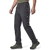 Lizorn Men's Snow Ski Pants Waterproof Insulated Winter Softshell Fleece Lined Hiking Work Snowboard Trousers for ColdWeather