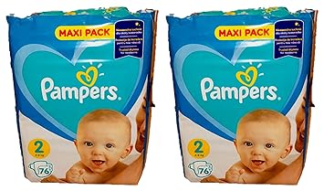 152 (2x76) Pampers Windeln NEWBORNS Gr. 2,4-8 Kg, Baumwolle weich