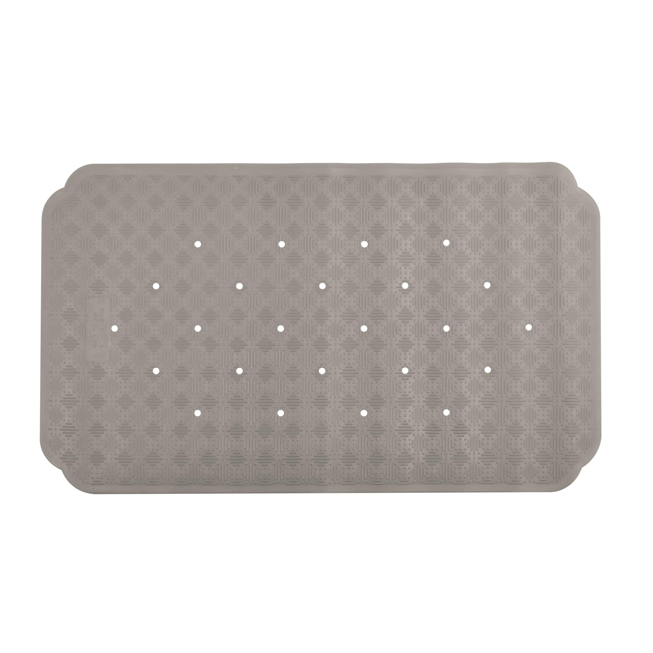 Spirella Ruby, Anti-Bacterial Shower Mat with Suction Cups, Taupe, Approx. 70 x 40 cm, Natural Rubber