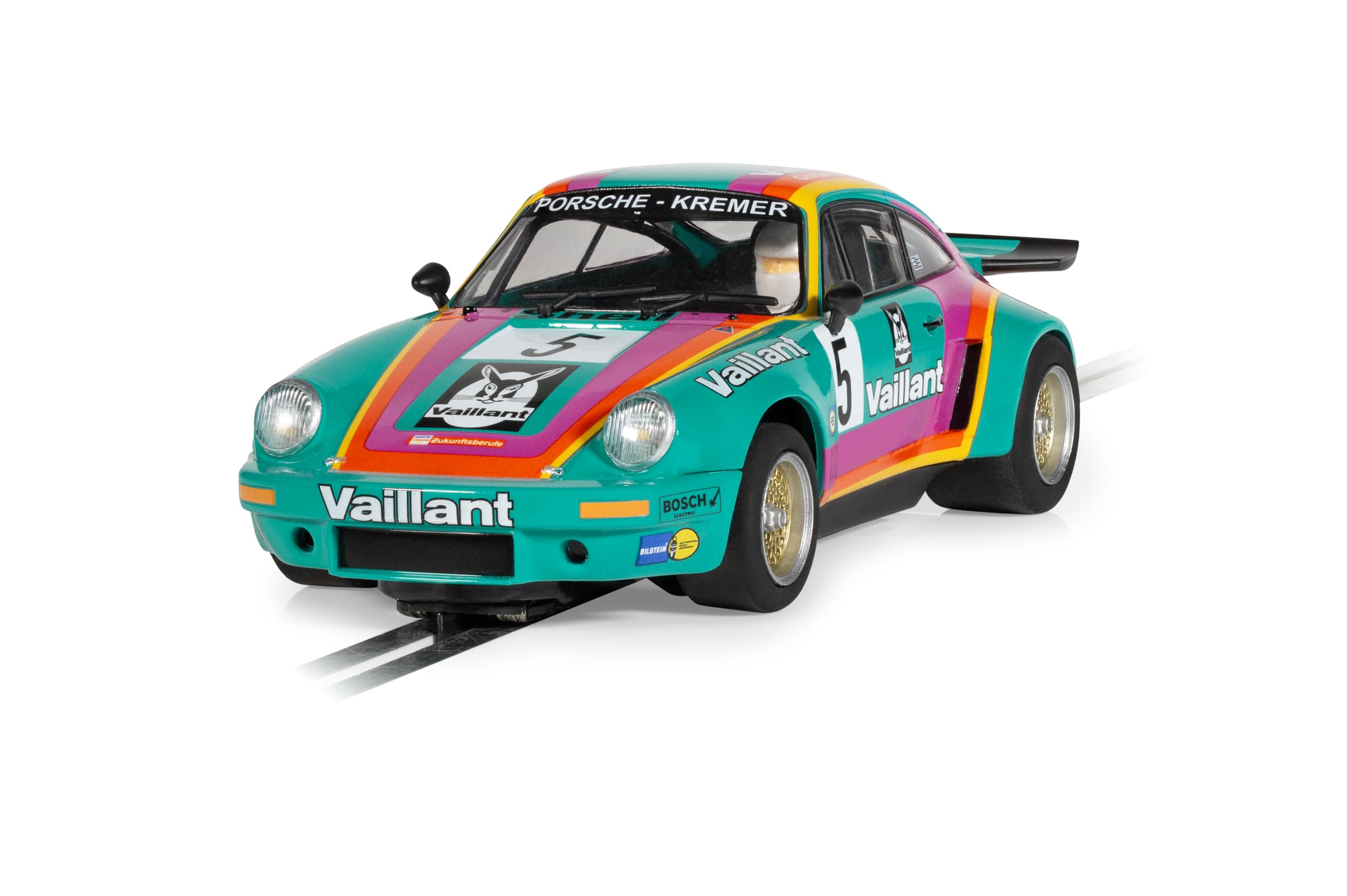 Scalextric Cars - C4439 Porsche 911 3.0 RSR - Vaillant - Toy Slot Car for use Race Tracks or Set - Small Kids Gift Ideas for Boy/Girl, Accessories, Blue