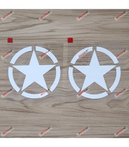 Jeep Star Decal 2  6" Air Force Star WW2 Decal Sticker Car Vinyl For Jeep Willis Black M 602768