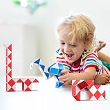 ECHOCUBE Magic Snake Cube 2 Pack 24 Blocks Educational Fidget Toy Twist Puzzle view 7