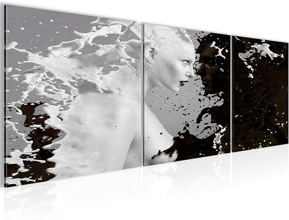 Tableau Decoration Murale Cafe Au Lait 90 X 30 Cm Xxl Impression Sur Toile Salon Appartment 3 Parties Pret A Accrocher 301834a Peithiltiney