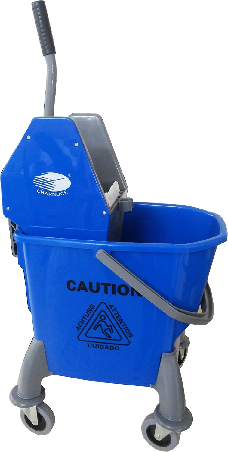 Single Bucket Mop Wringer Trolley Industrial Grade Plastics Amazon.in