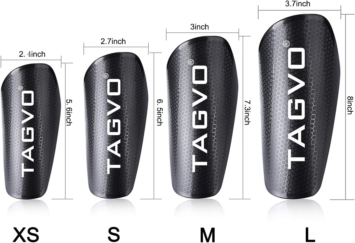 TAGVO Soccer Shin Guards Youth with Pocketed Compression Calf Sleeves, Kids Soccer Equipment Youth Sizes Performance Soccer Shin Pads for Boys Girls : Sports & Outdoors