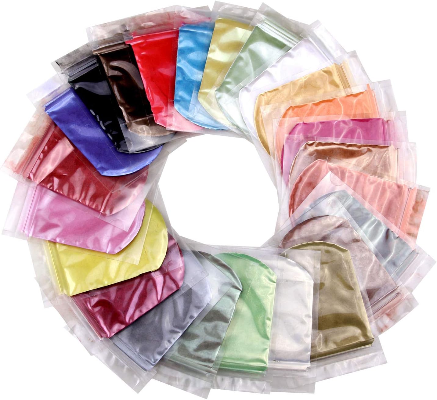 24 Colors Colorant Pigments Mica Pearl Powder for DIY Nail Art Craft Projects Slime Bath Bomb Soap Making Supplies