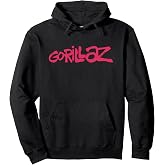 Gorillaz Brush Logo Pink Pullover Hoodie