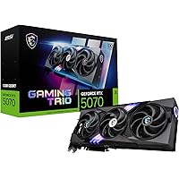 MSI RTX 5070 12G Gaming Trio OC Graphics Card (12GB GDDR7, 192-bit, Extreme Performance: 2625 MHz, DisplayPort x3 2.1a, HDMI 