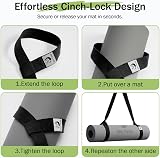 Slim Panda Yoga Mat Straps Carrying Adjustable Carrier 70in Cotton view 6