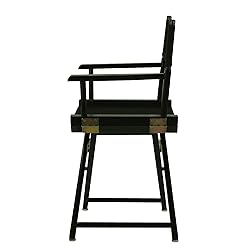 Casual Home Director's Chair ,Black Frame/Black