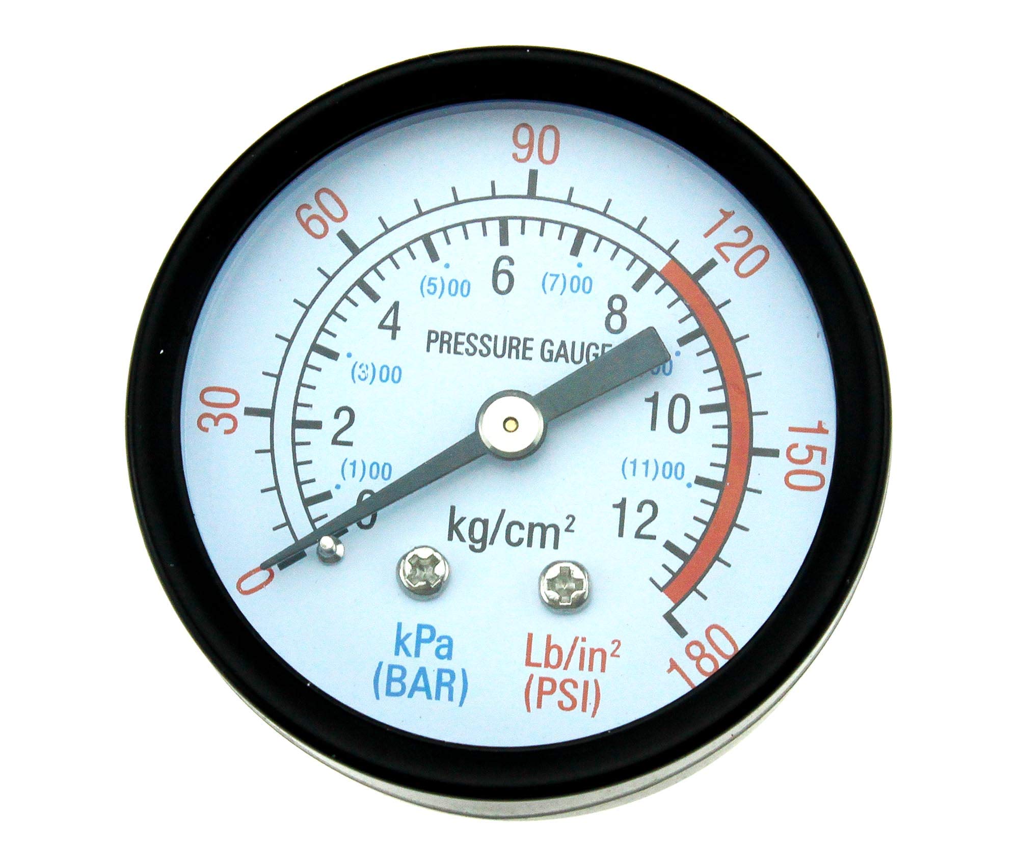 Create idea 1/4 Inch BSP Thread Air Pressure Gauge Dial Type Male Threaded Round Air Compressor Gauge 0-180psi 0-12 Bar