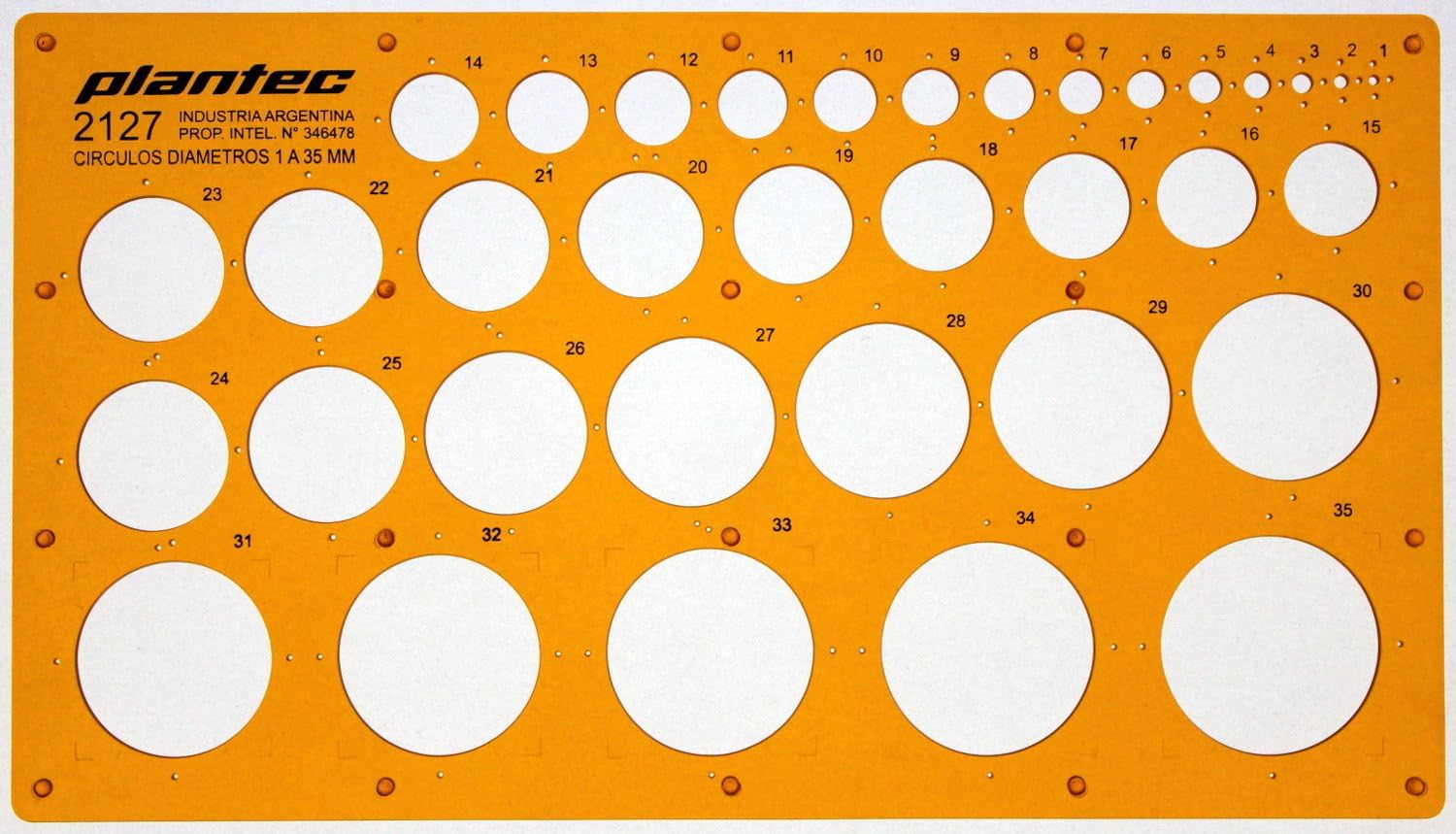1 to 45mm Metric Circle Circles Shapes Figure Drawing Drafting Template Stencil by Plantec