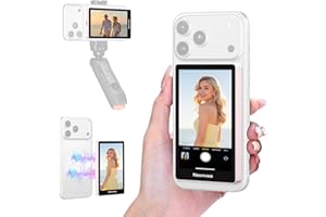 Newmowa Pink Magnetic Phone Vlog Selfie Monitor Screen, 4K 30fps Wired & 1080P Wireless Recording, Using Phone Rear Camera for Selfie Vlog Live Stream TikTok, Compatible with iPhone 11-17