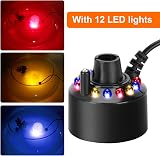 FITNATE Ultrasonic Mist Maker with Splash Guard 24V UK Plug LED Lights view 2