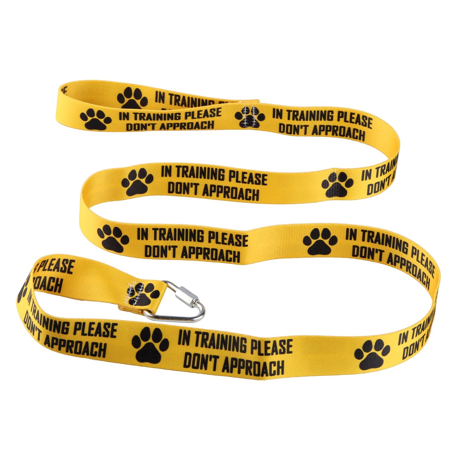 LEVLO Funny Dog Leash - In Training, Please Don't Approach - Yellow, 59 Inches, Polyester, Cat & Dog