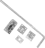White Hinge Long 18in Galvanised Drop Bolt for Gates & Doors view 3