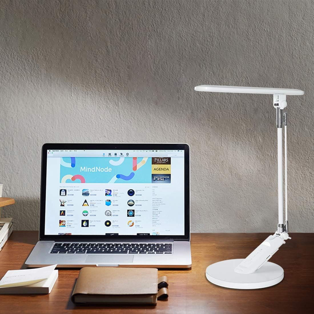 HDTIME Desk LED Lamp with USB Charging Port Touch-Sensitive Control with 1-Hour Timing Function,4 Lighting Modes with 7 Brightness Levels 36PCS LEDs(White): Home Improvement