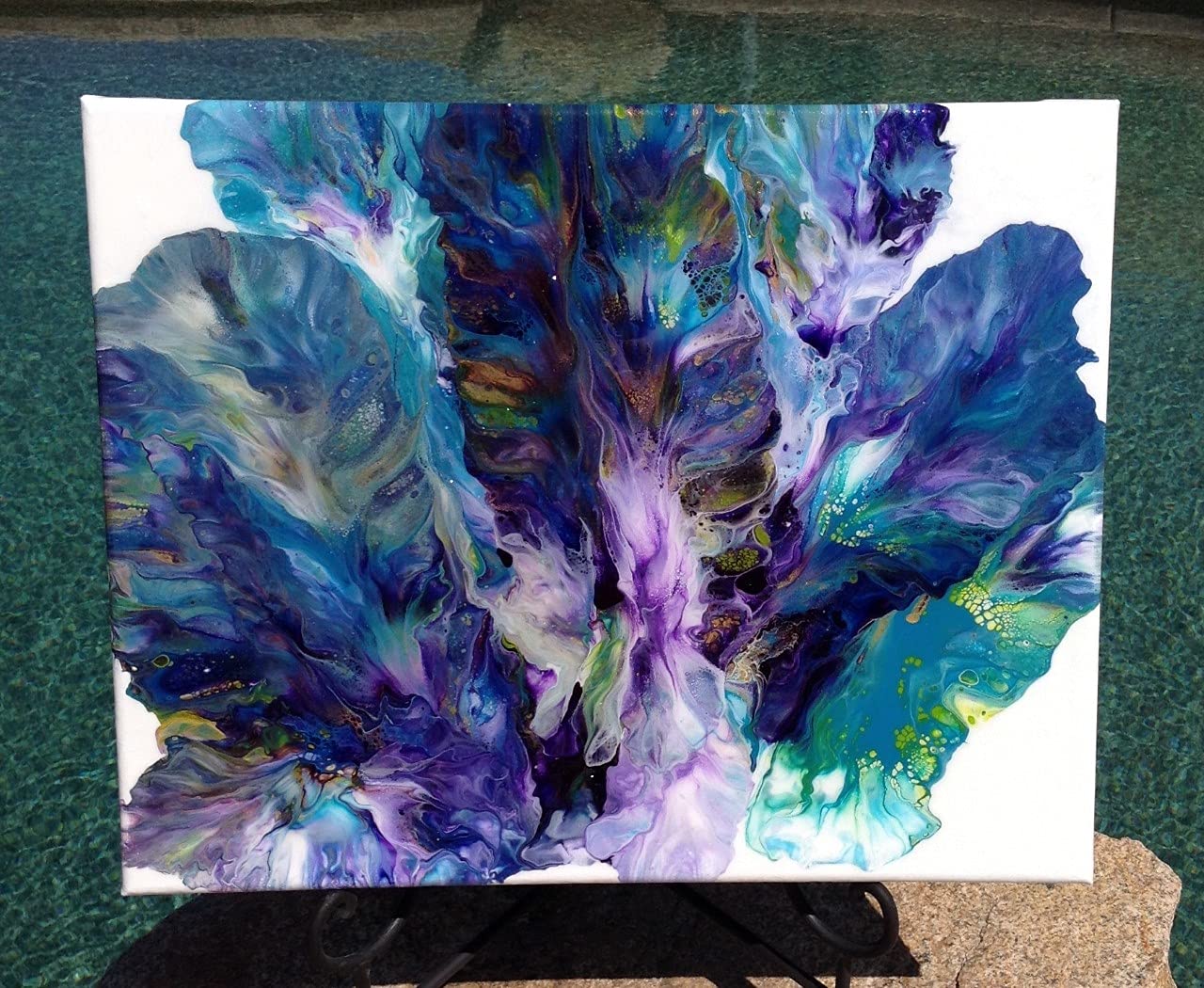 Download Original Watercolor Painting Abstract Turquoise Painting Art Collectibles Deshpandefoundationindia Org