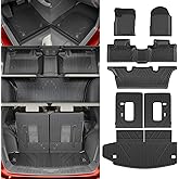 Dattumar Floor Mats Compatible with 2016-2025 2026 Dodge Durango 6-Seater Trunk Mat Cargo Liner All Weather Back Seat Cover 2024 Durango Accessories (Trunk Mat+3rd Row Backrest Mats+Floor Mats)