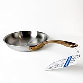 Viking 10 Inch Fry Pan with Copper Handle &ndash; 3-Ply 304 Stainless Steel and Aluminum Core &ndash; Mirror Finish &ndash; Induction Compatible &ndash; Hand Wash Only &ndash; Premium PVD Skillet for All Cooktops